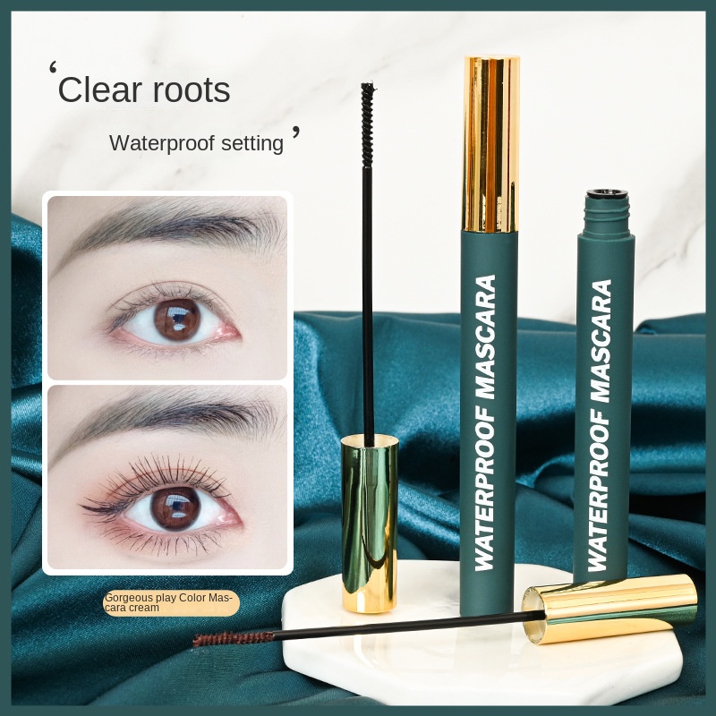 Mascara/Waterproof, long, curly and thin brush head, quickdrying