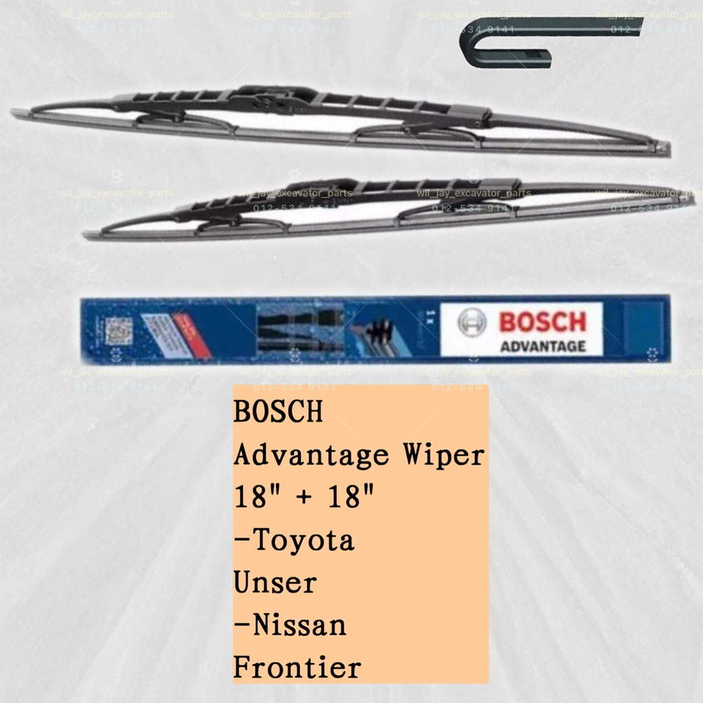 BOSCH WIPER BA 18 + 18 ADVANTAGE WIPER BLADE UNSER, FRONTIER,SUNNY 130Y ...