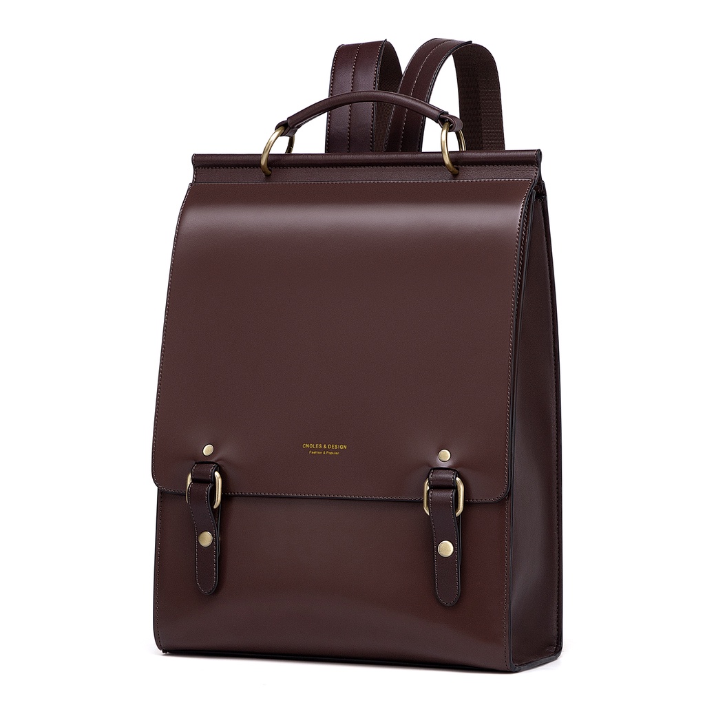 Cnoles New Leather Backpack Purse For Women Fashion Ladies Vintage Bag  Casual School College Travel Backpacks Bookbag Large Size