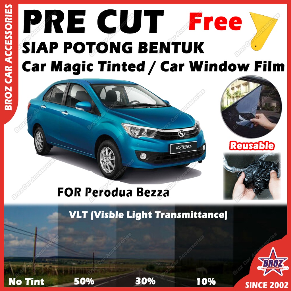 For Perodua Bezza Car Magic Tinted Film Solar PRECUT OEM Window DIY ...
