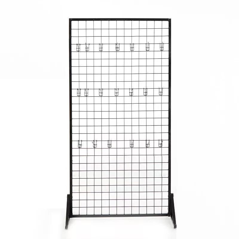 Customized Vertical Mesh Plate Floor Display Rack Mobile Double-Sided ...