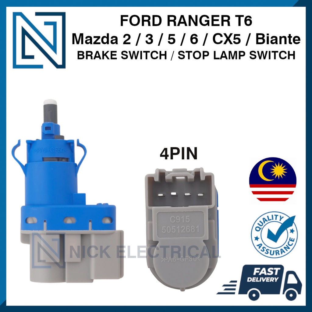 FORD RANGER T6 , Mazda 2 , 3 , 5 , 6 , CX5 , Biante (4Pin) Brake Light ...
