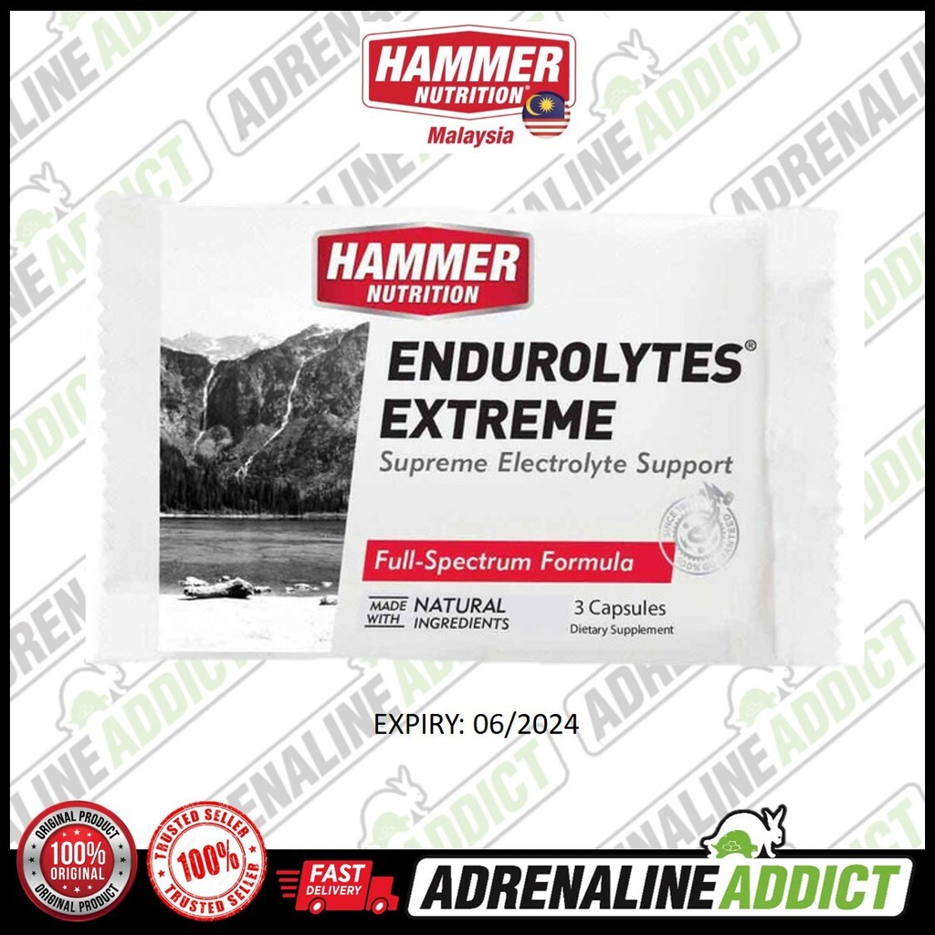 Hammer Nutrition Endurolytes Extreme Sachet 3 caps Electrolytes ...