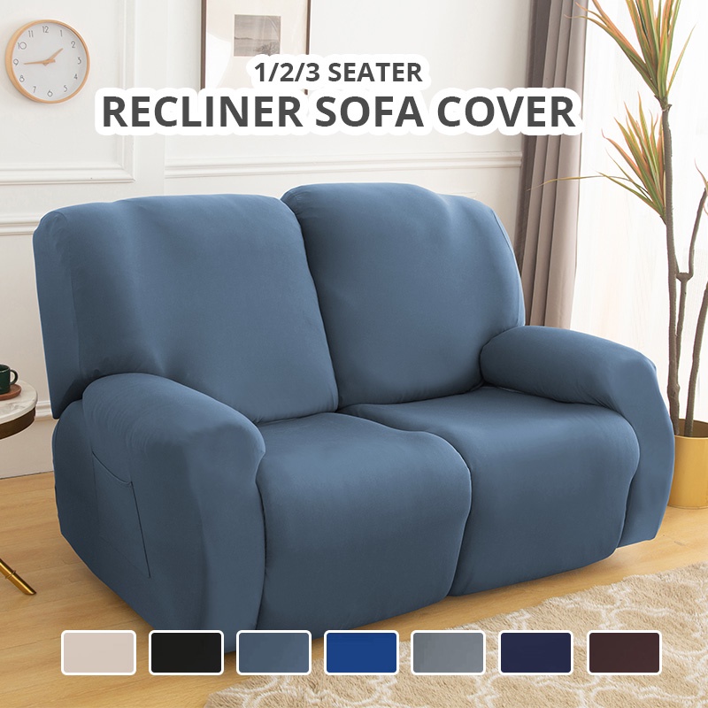 1/2/3 Seater Recliner Sofa Cover Murah Reclining Chair Cover Sarung
