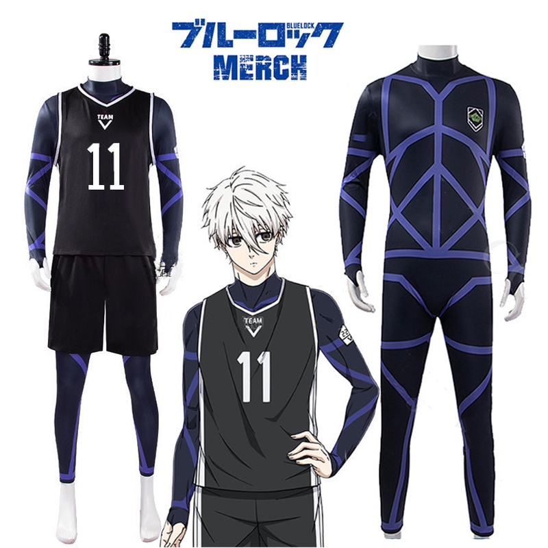Anime Blue Lock Seishiro Nagi Cosplay Costume Wig #11 Team Football ...