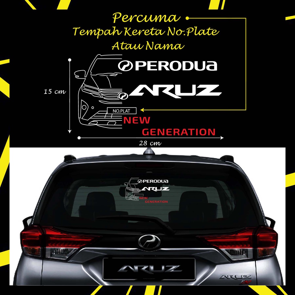 PERODUA ARUZ NEW GENERATION STIKER CERMIN KERETA / K10 | Shopee Malaysia