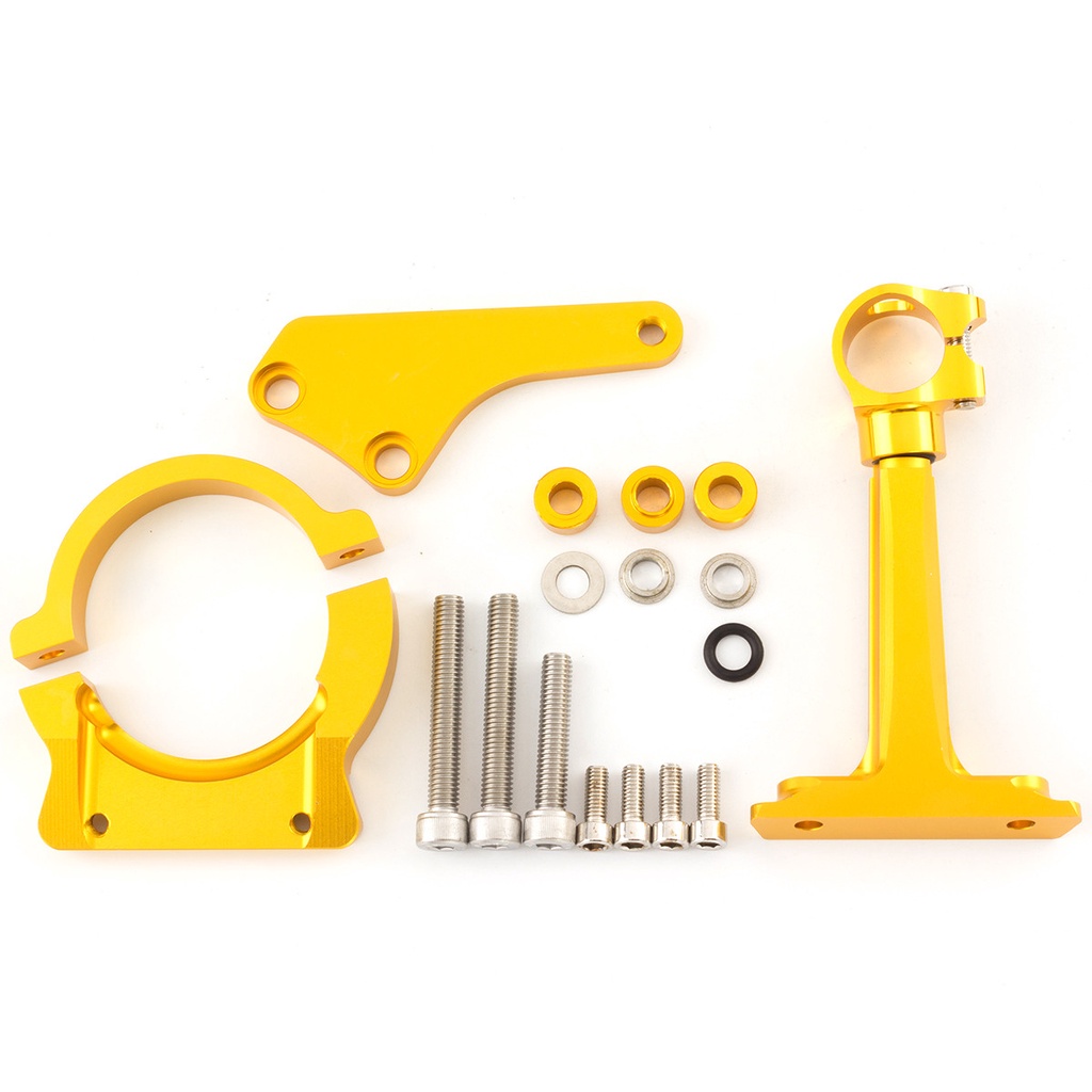 Fiber Carbon Steering Damper Stabilizer Bracket Mounting Kit For