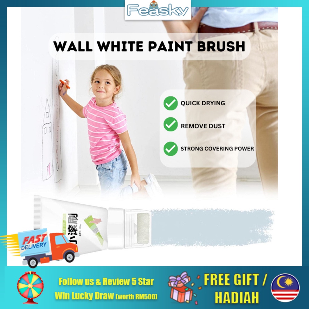 Small Rolling Brush Wall White Paint Repair Brush Roller Paste Eco ...