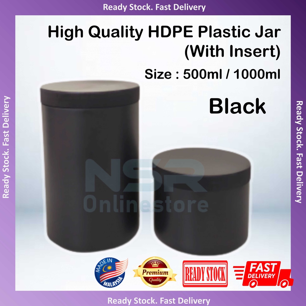 High Quality 500ML/1L HDPE Plastic Jar With Insert Round Container ...