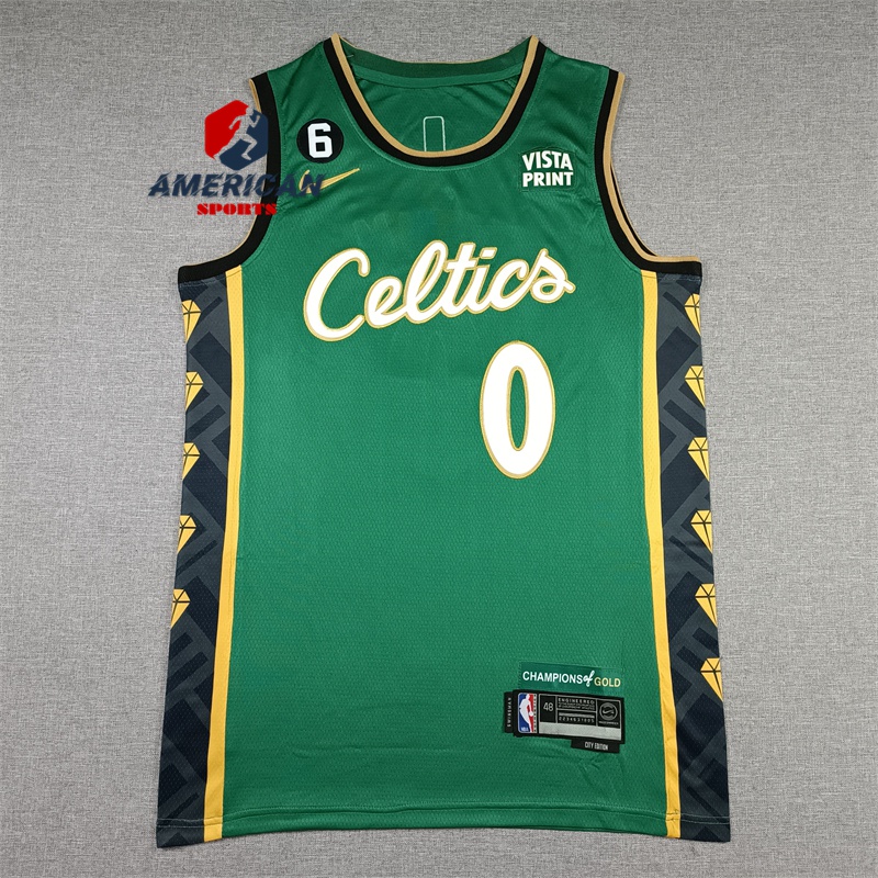 Men's 2023 Boston Celtics Jayson Tatum Green NBA Basketball Jersey City