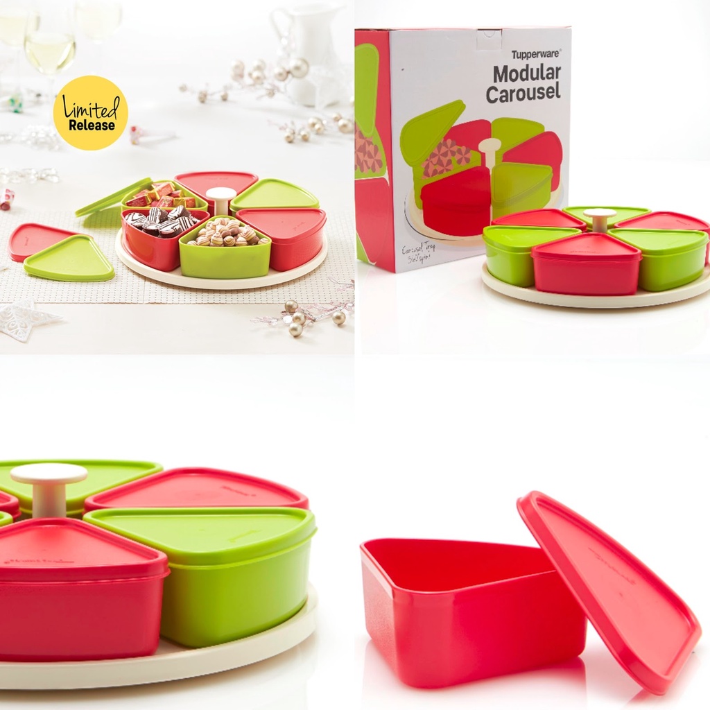 Modular carousel tupperware rotating jar | Shopee Malaysia