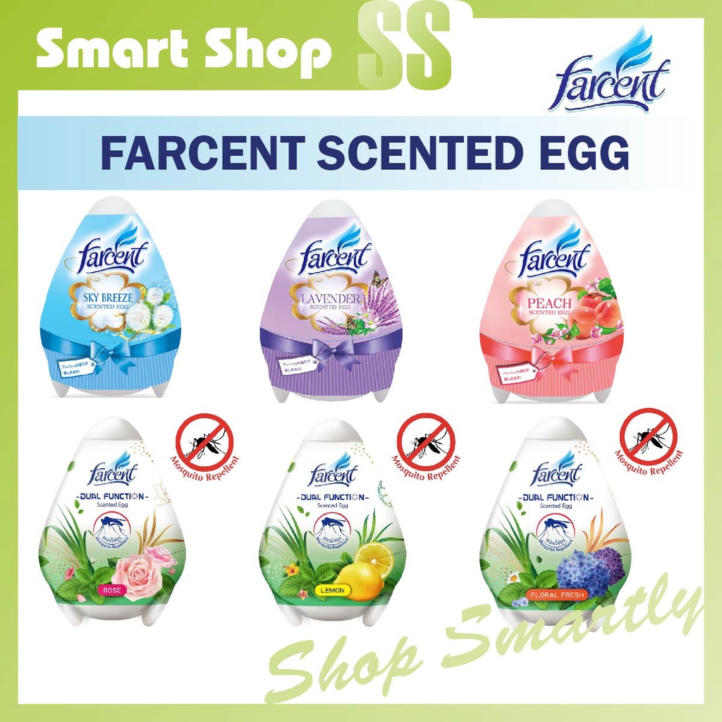 Farcent Scented Gel Egg Air Freshener Mosquito Repellent Pewangi 170G