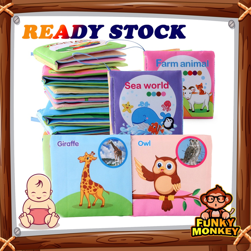 Newborn Buku Bayi / Kids Soft Cloth Baby Book Educational Children