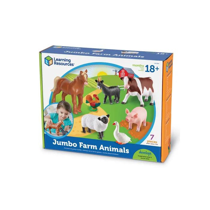 Smart toys - Learning Resources Jumbo Farm Animals - Large size camp ...