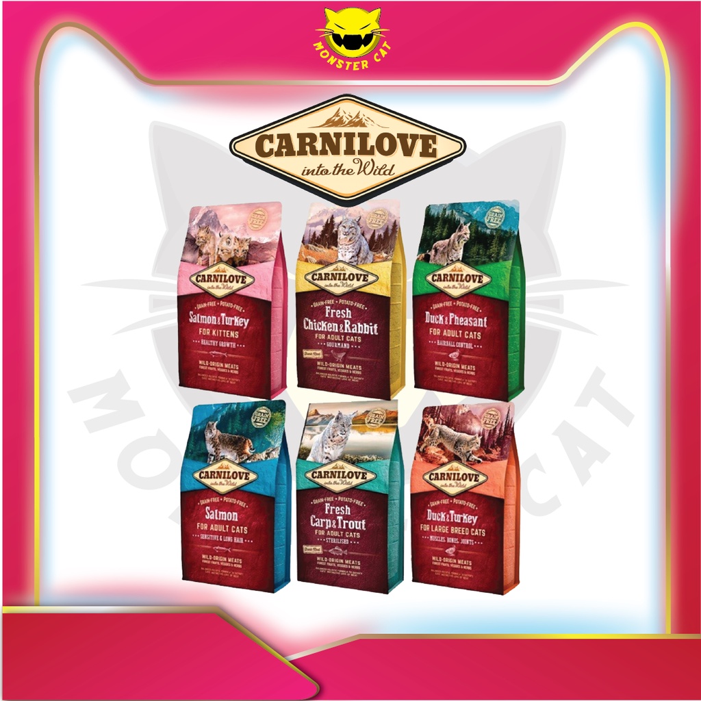 CARNILOVE 2KG Holistic Dry Cat Food High Protein Grain Free (100
