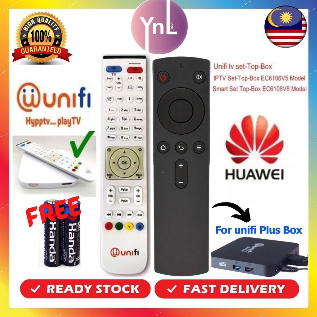 Unifi TM HyppTV Box Remote Control/Unifi Plus Box Compatible Remote