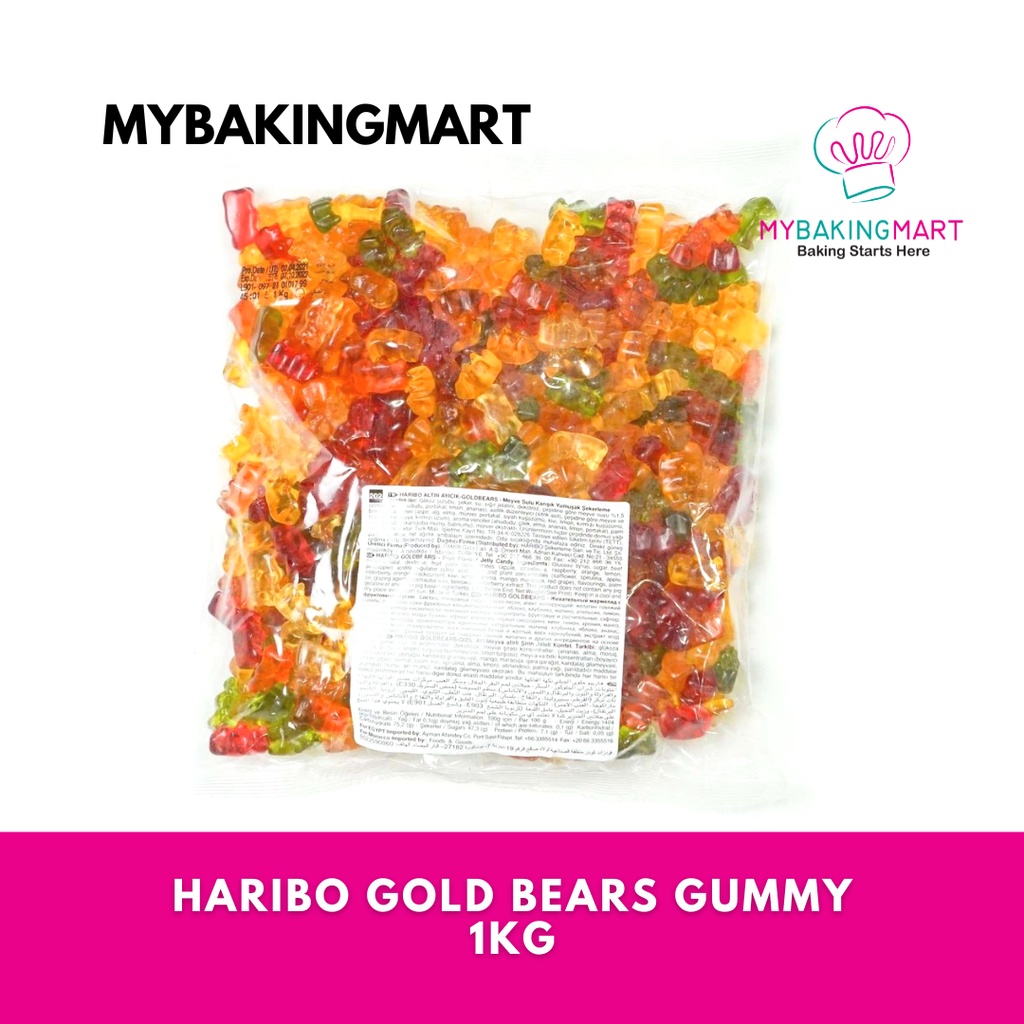 Mybakingmart Haribo Gold Bears Halal Candy Gummy 1kg (Original