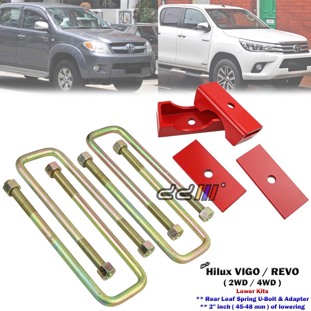 2" Lower Block Suspension Lowering Kit For Toyota Hilux VIGO REVO Navara Triton DMax Dmax D40