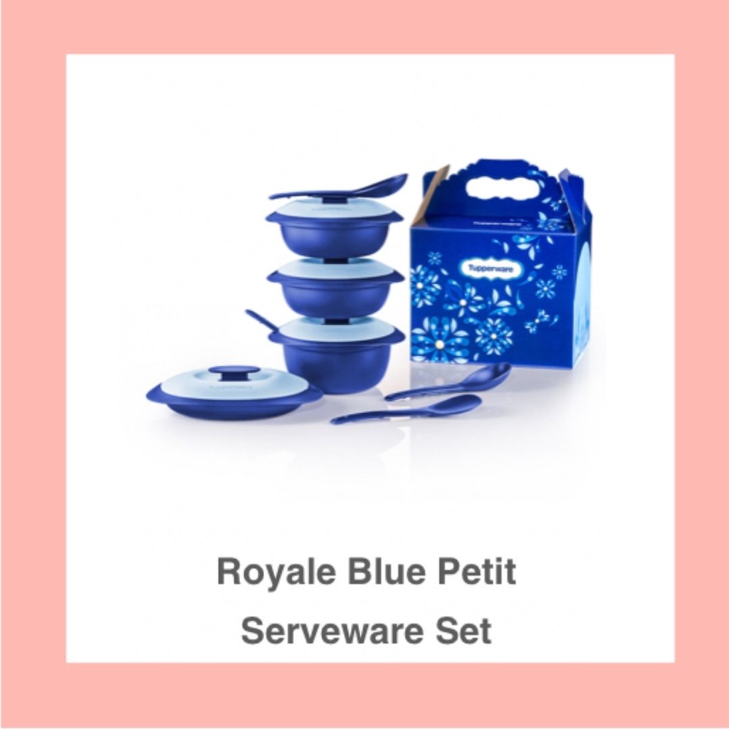 TupperwareBrand Royale Blue Petit Serveware Set | Shopee Malaysia