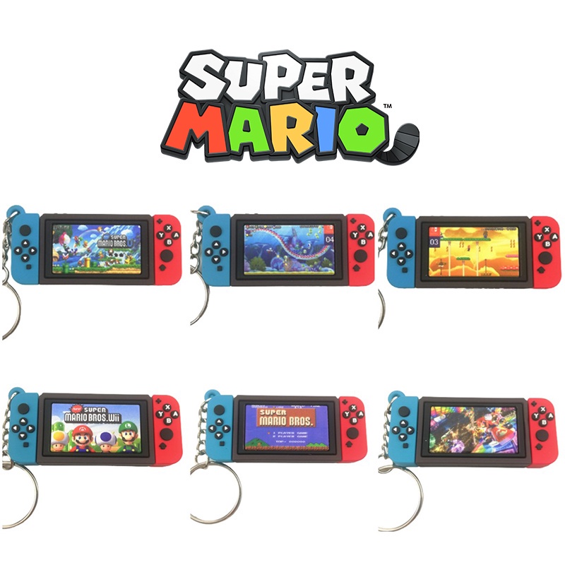 Hychumey Super Mario Keychain Switch Game Console Model Pendant Keyring ...