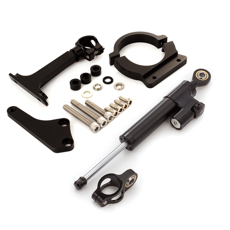 Fiber Carbon Steering Damper Stabilizer Bracket Mounting Kit For