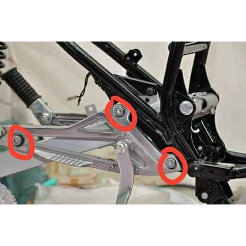 Skru Allenkey Footrest RXZ Full Set Siap skru Exzos Nut . Screw ...