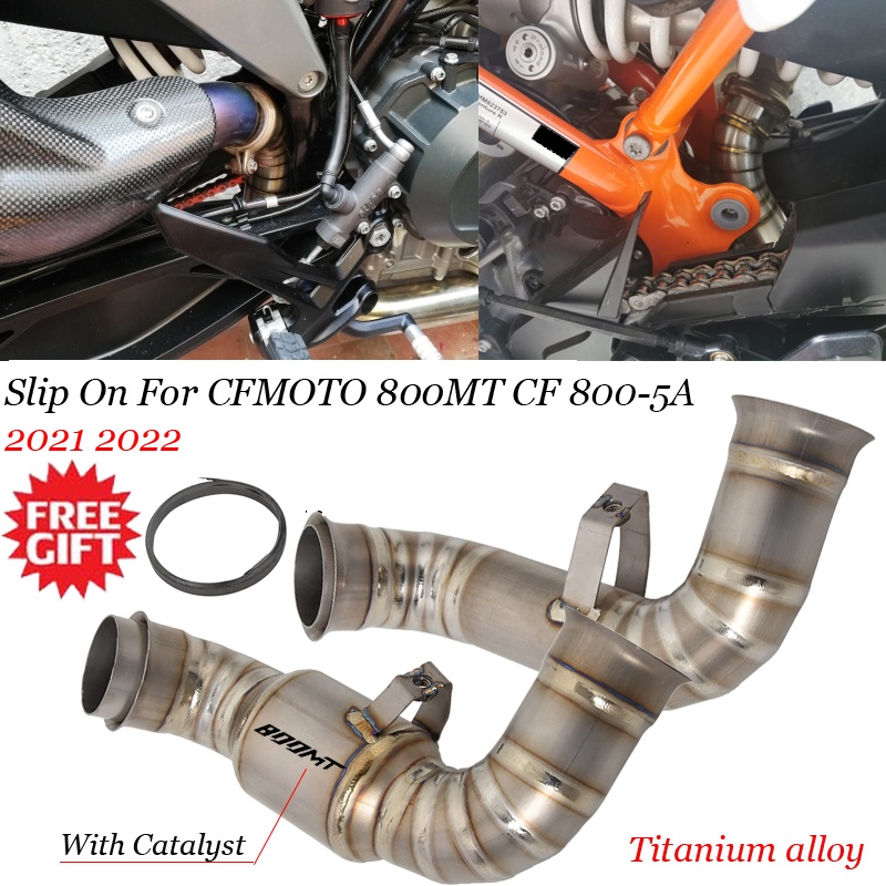 Titanium Alloy Motorcycle Exhaust Escape System Slip On For CFMOTO ...