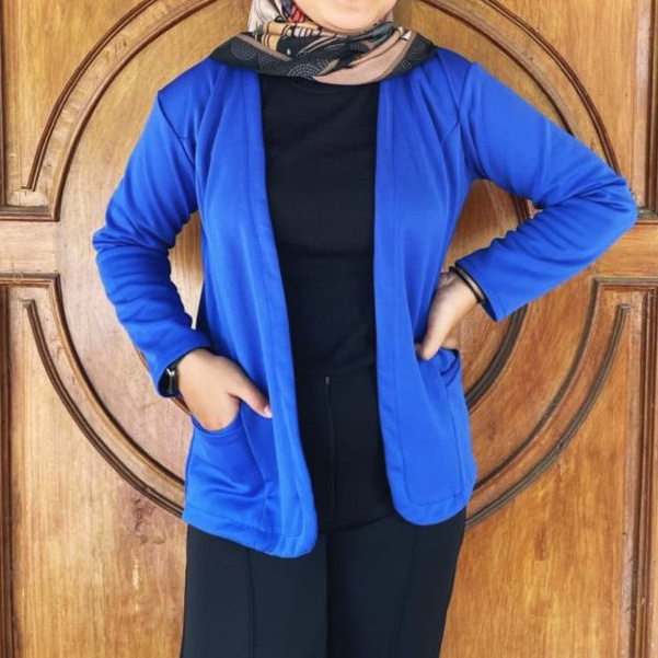 Nabila SCUBA BLAZER Women S PREMIUM SCUBA Plain BLAZER Shopee Malaysia