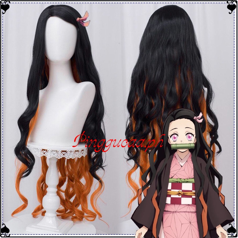 Manmei Anime Demon Slayer Kimetsu no Yaiba Kamado Nezuko Cosplay Wig ...