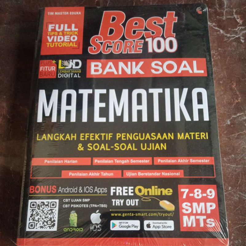 BEST SCORE 100 SMP TEXTBOOK BANK SMP MATHEMATICS QUESTION BANK/MTS 7-8 ...