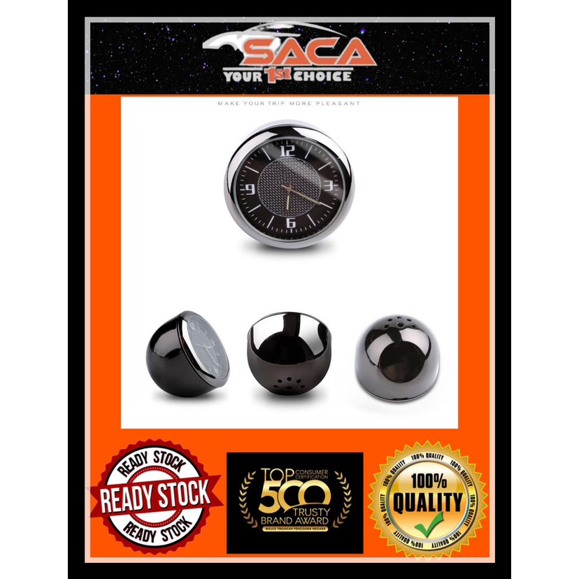 Car Mini Luminous Interior Quartz Clock Dashboard Vent Alloy Digital ...