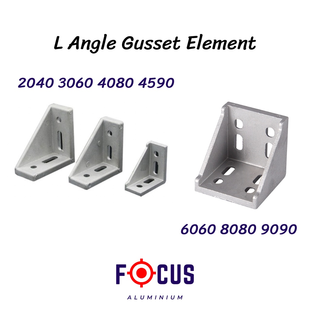 🇲🇾L Angle Bracket L Bracket Corner Bracket Gusset Element Aluminium