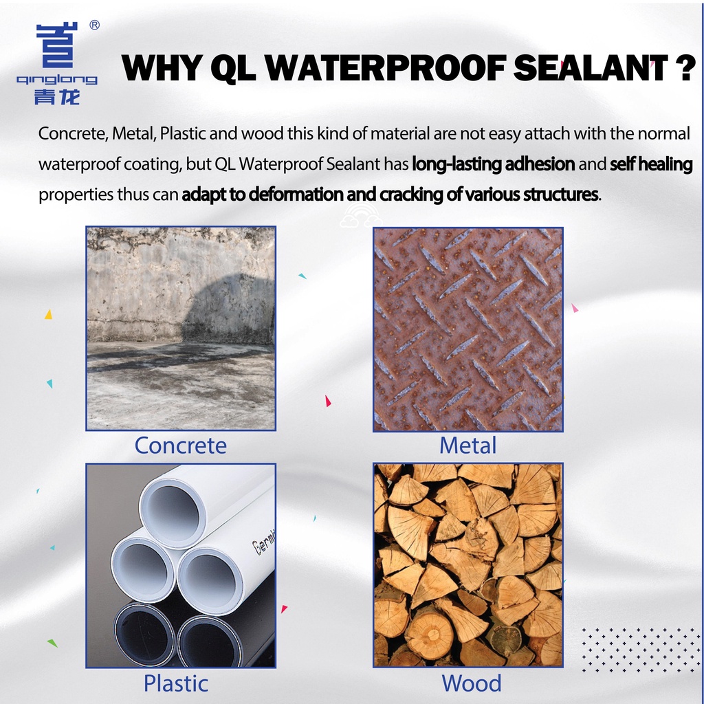 QL Waterproof Sealant Toilet Bathroom Roof Coating Paints (18kg ...