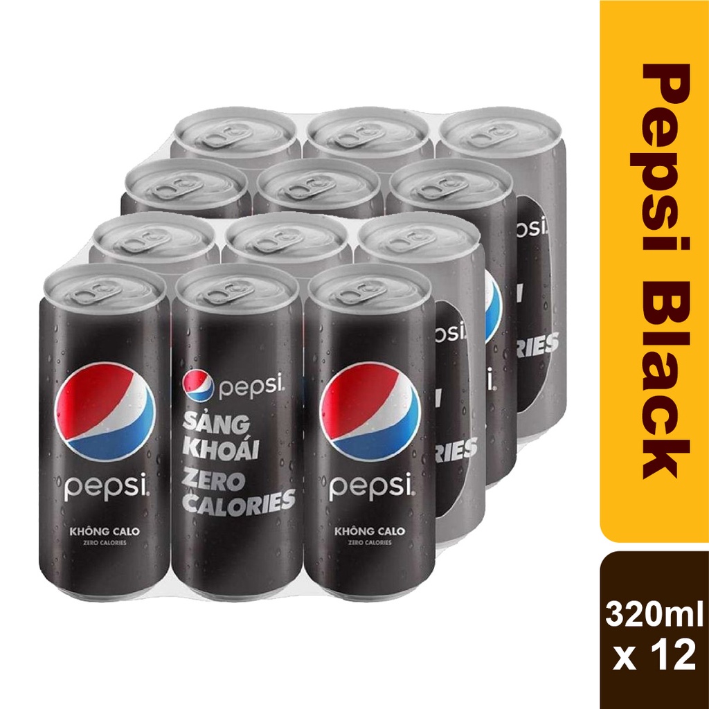 PEPSI Black Can Carton 320mlx12 | Shopee Malaysia