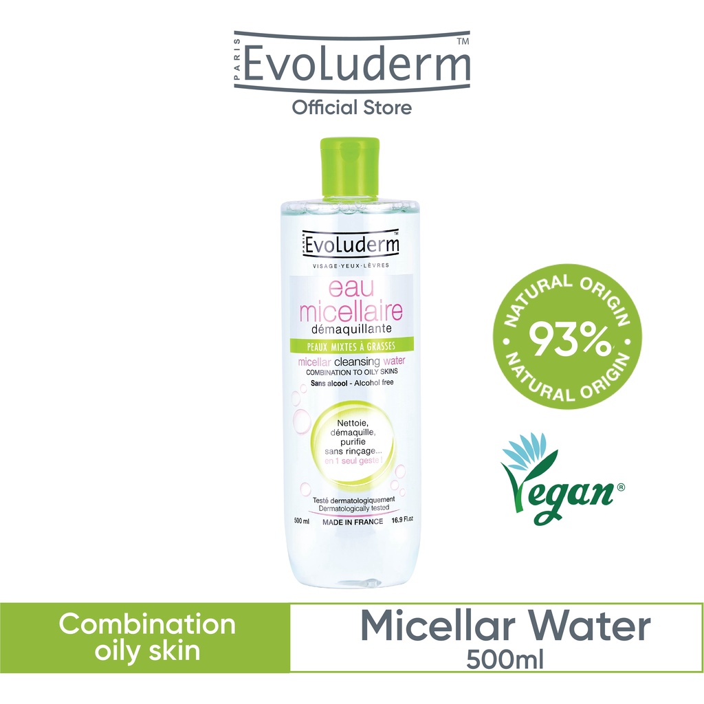 Evoluderm Micellar Cleansing Water For Oily Skin (500ml) Shopee Malaysia