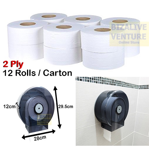 Jumbo Roll Tissue (1 CARTON = 12 Rolls ) | Hotel grade Jumbo Roll ...