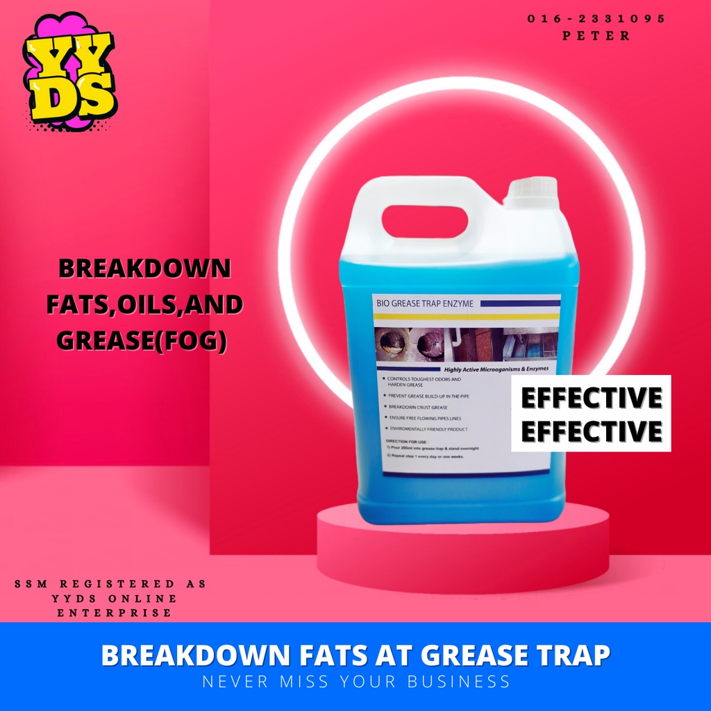 SERVICE FLUID (Grease Trap) 5L Bio Grease Trap Enzyme Maintenance and