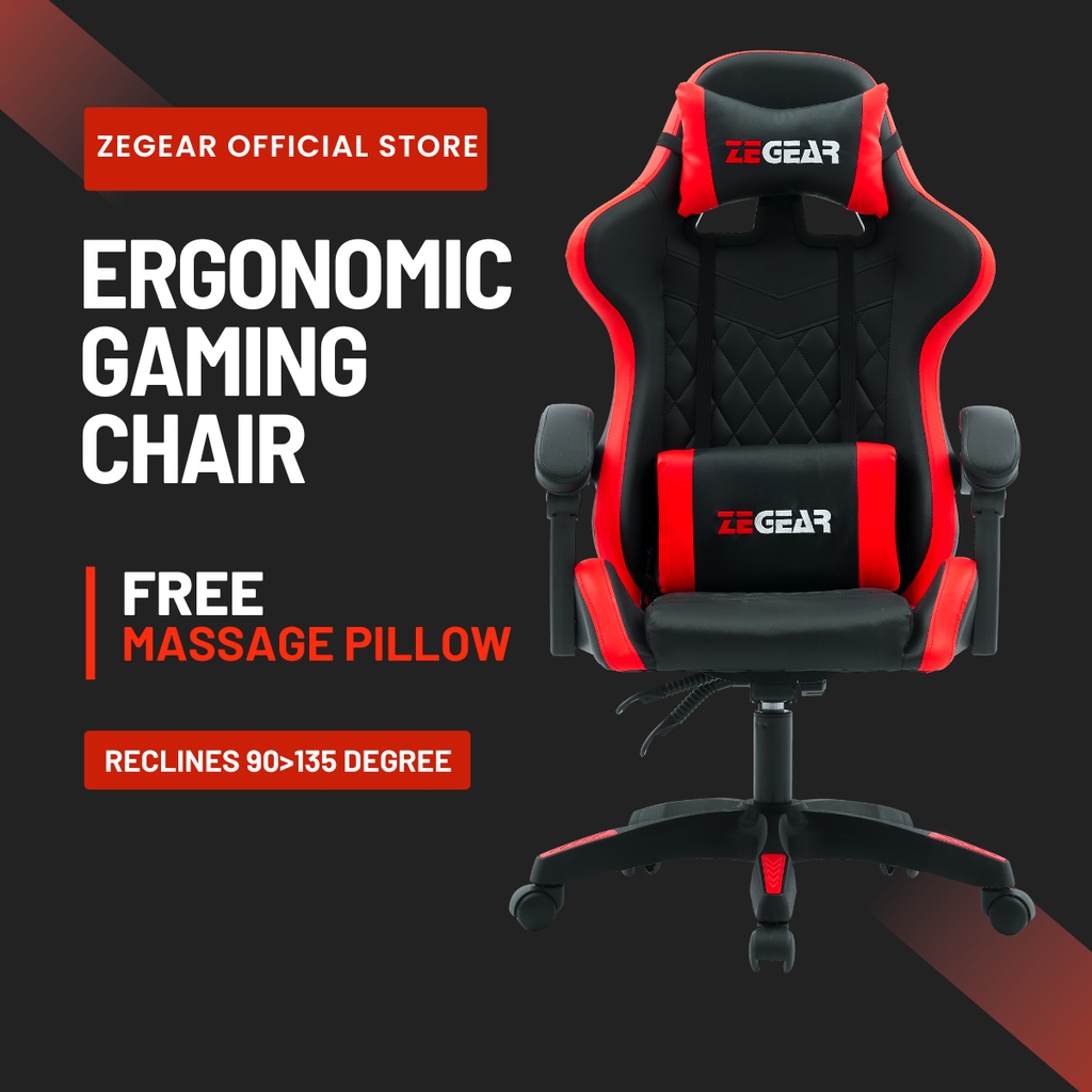 ZE GEAR XSeries Professional Ergonomic Gaming Chair/Kerusi Gaming