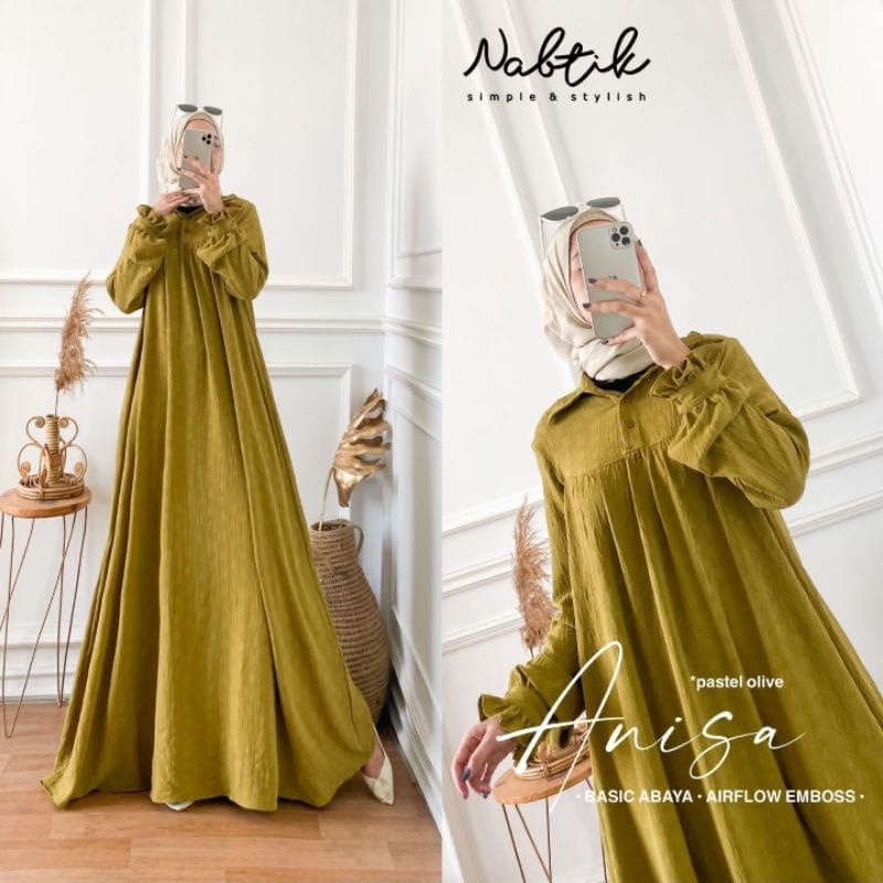 Home DESS Gamis MOLA ARISA crinkle Plain premium Thick | Shopee Malaysia