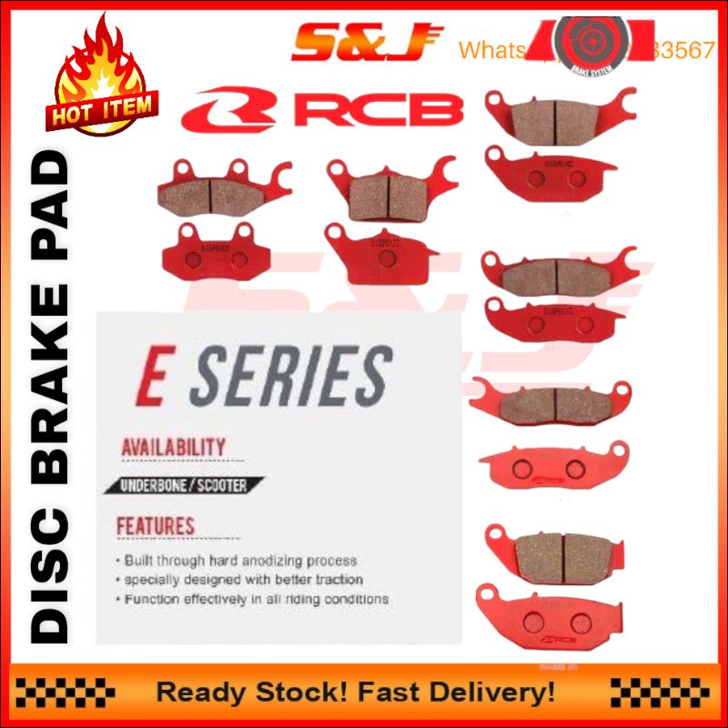 RCB E SERIES DISC BRAKE PAD LC135 Y15ZR Y16ZR VF3I RS150 RSX SRLZ 125ZR ...