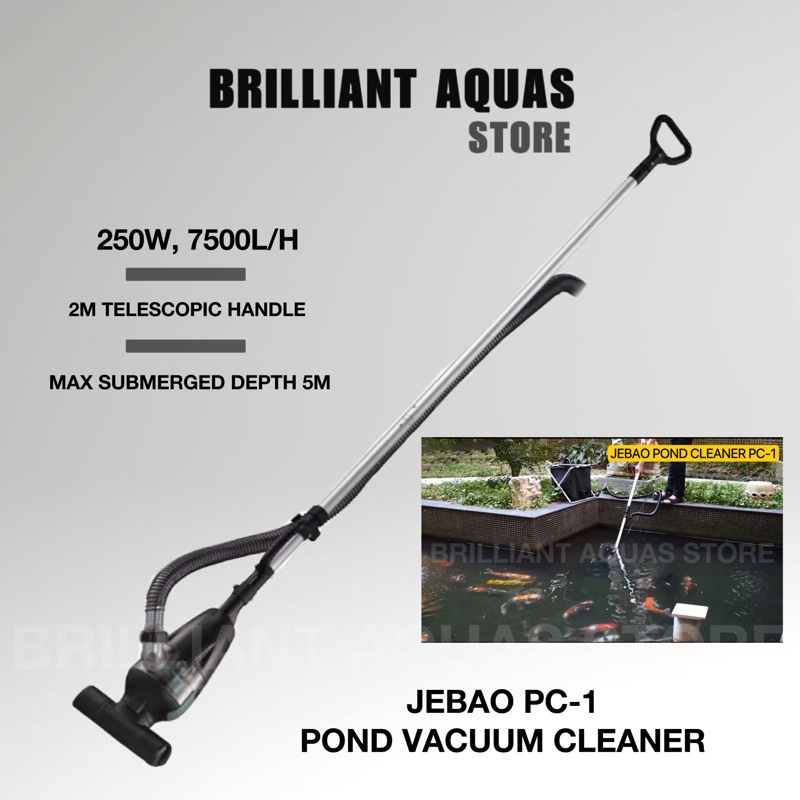 JEBAO PC1 Vacuum Cleaner For Fish Pond 250W, 7500L/H (6 months