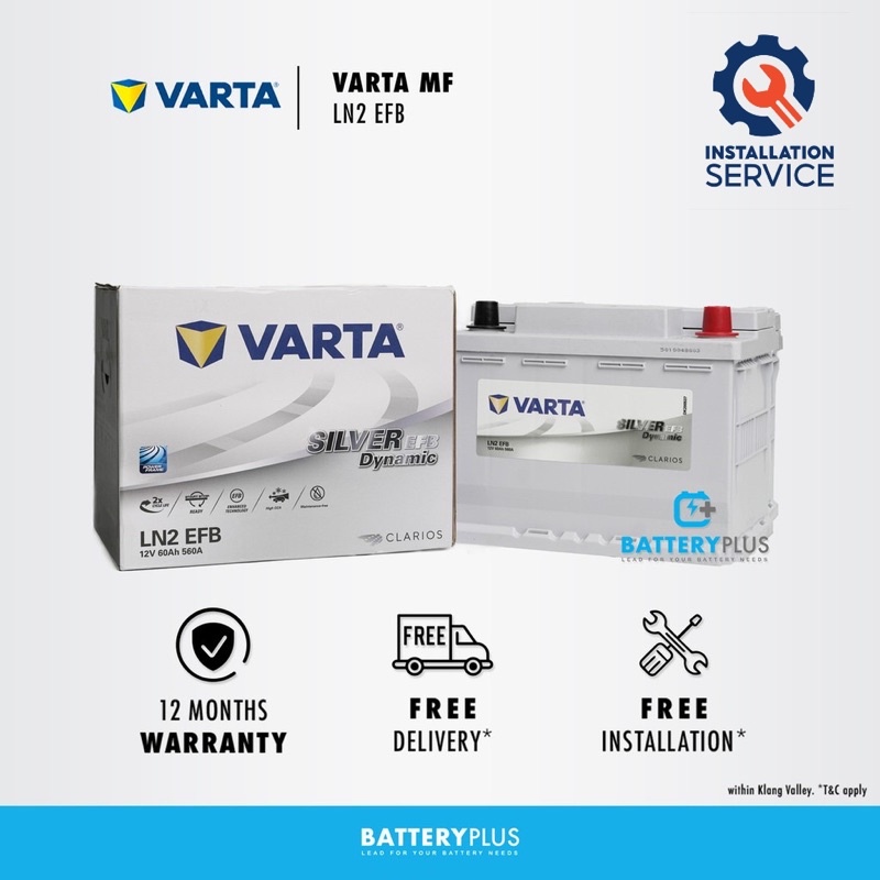 VARTA Silver Dynamic EFBバッテリー 60Ah 560A（Installation