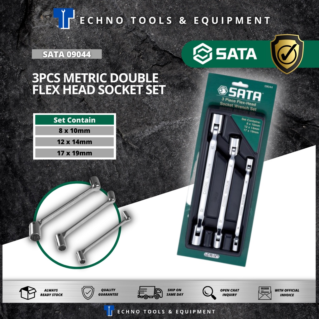 SATA 09044 3PC METRIC DOUBLE FLEX HEAD SOCKET SET | Shopee Malaysia