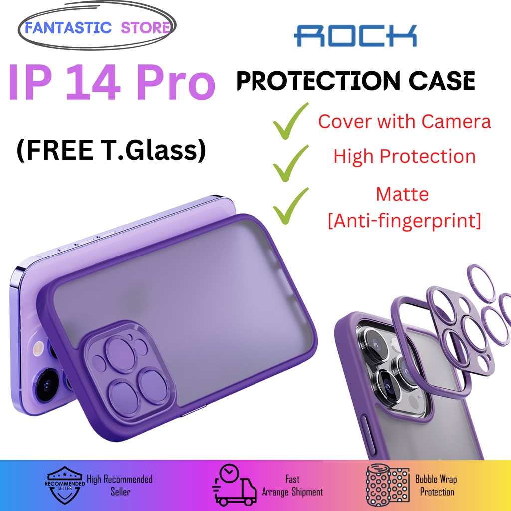 (FREE T.GLASS ) IP14 Pro - ROCK PROTECTION CASE | Shopee Malaysia