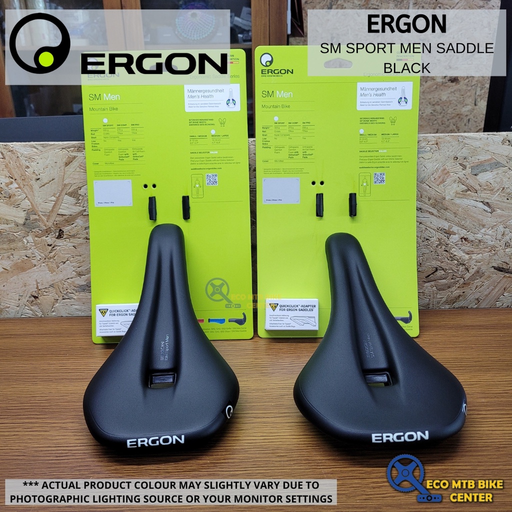 ERGON BIKES Saddle SM Sport Men Black | Shopee Malaysia