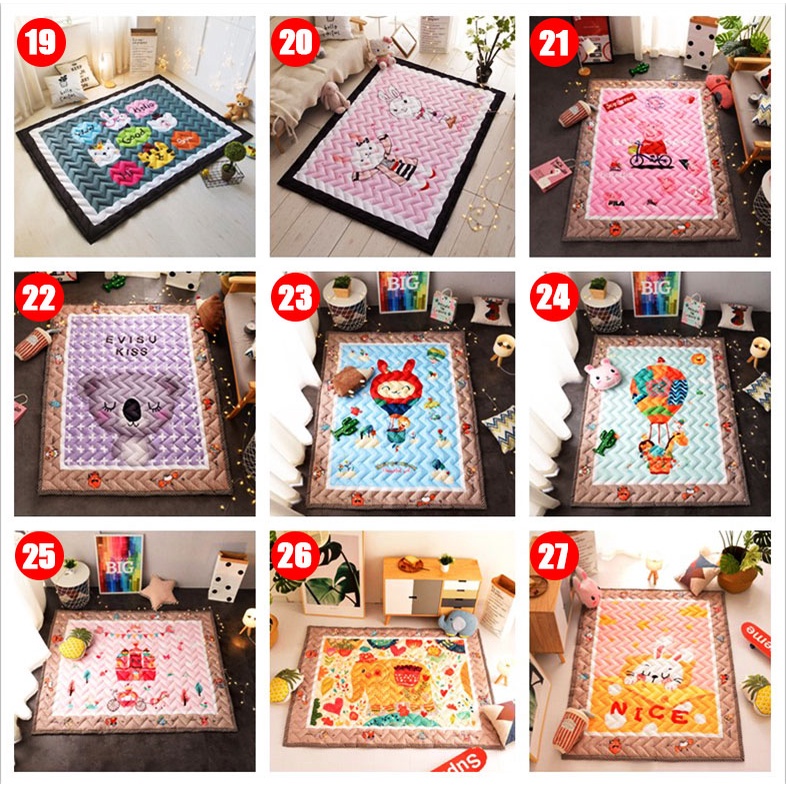 2.5CM Thickness Baby Floor Mat Cotton Baby Playmat playmats 140*195CM Machine Washable Child