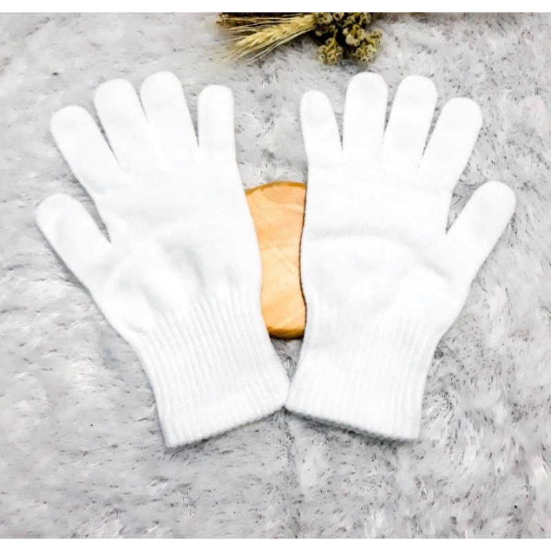 PUTIH Plain White Gloves/Women's Gloves | Shopee Malaysia