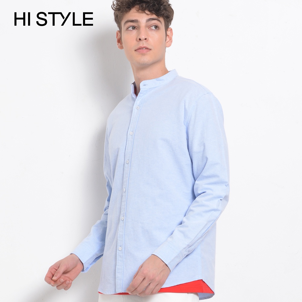 HI STYLE Men Long Sleeve Shirt - Light Blue - ETH2H3423 | Shopee Malaysia