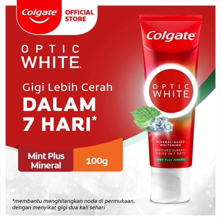 Colgate Toothpaste Optic White Mint Plus Mineral 100gr | Shopee Malaysia