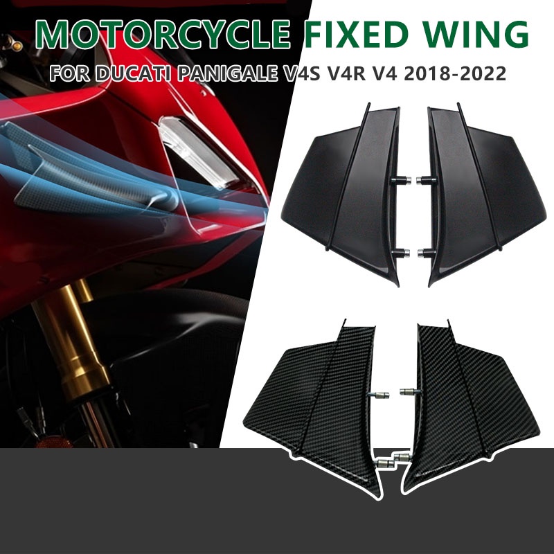 Rear Winglets For Ducati Panigale & Streetfighter – Matte Black ABS Spoilers | Fits V2, V4, V4S, V4R Models 2018-2024